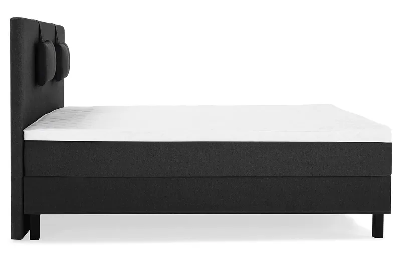 Lucky Komplett Sängpaket 180x200 Skum Slät - Nackkudde Liten Svart/Grå - Möbler - Sovrum - Sängar - Kontinentalsängar