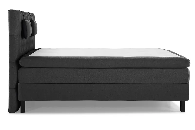 Lucky Komplett Sängpaket 180x200 Polyeter Diamant - Svart / Grå - Möbler - Sovrum - Sängar - Kontinentalsängar
