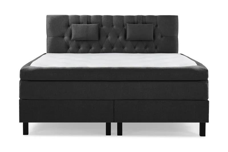 Lucky Komplett Sängpaket 180x200 Polyeter Diamant - Svart / Grå - Möbler - Sovrum - Sängar - Kontinentalsängar