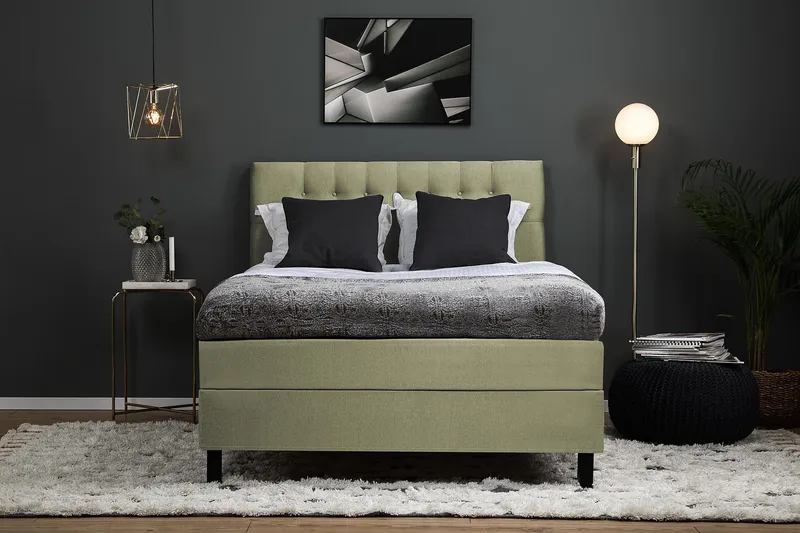 Lucky Kontinentalsäng 120x200 cm - Grön - Möbler - Sovrum - Sängar - Kontinentalsängar