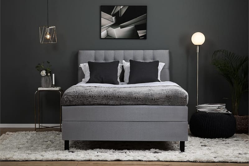 Lucky Kontinentalsäng 140x200Skum - Mellangrå - Möbler - Sovrum - Sängar - Kontinentalsängar