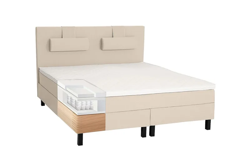 Lucky Kontinentalsäng 160x200 cm - Beige / Ljus - Möbler - Sovrum - Sängar - Kontinentalsängar