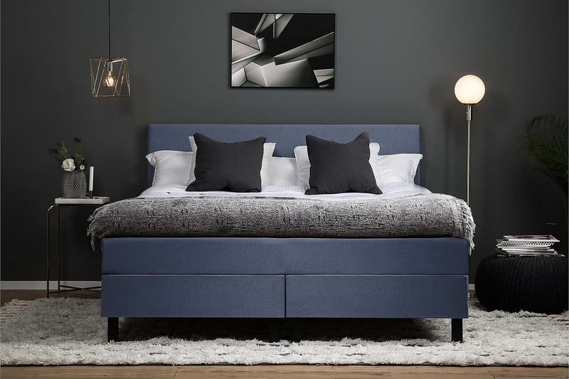 Lucky Kontinentalsäng 180x200Polyeter - Mörkblå - Möbler - Sovrum - Sängar - Kontinentalsängar