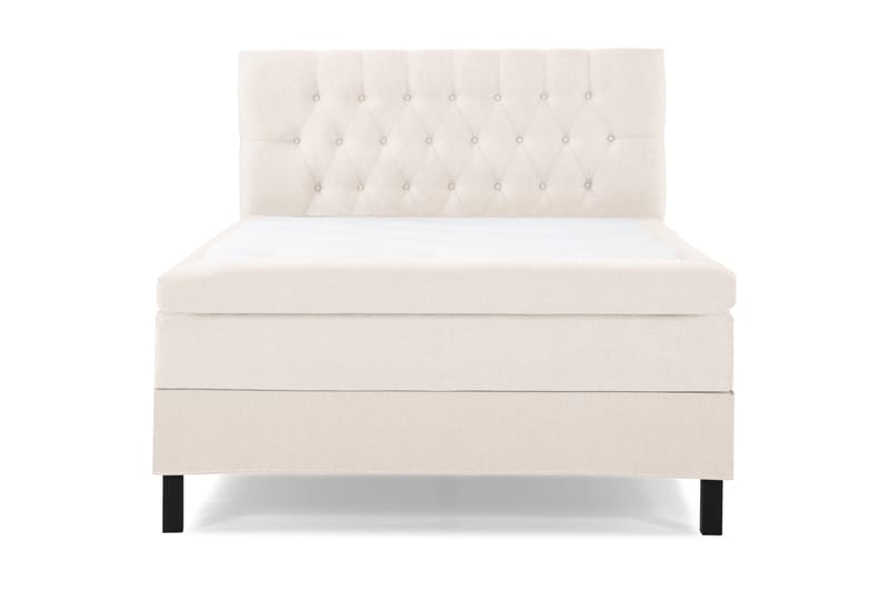 Lucky Sängpaket 140x200 Polyeter Diamant Sänggavel - Beige - Möbler - Sovrum - Sängar - Kontinentalsängar