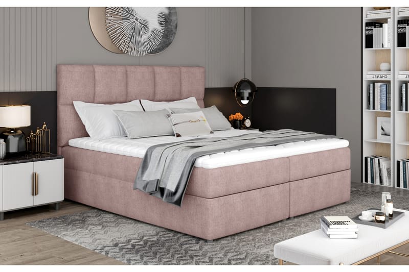 MEGALO Sängpaket 140x200 cm Ljusrosa - Komplett Sängpaket