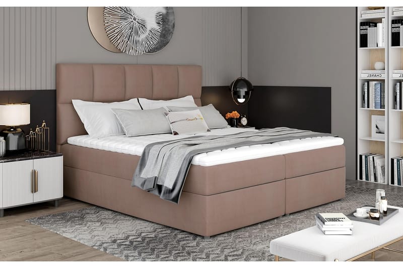 MEGALO Sängpaket 180x200 cm Ljusbrun - Komplett Sängpaket
