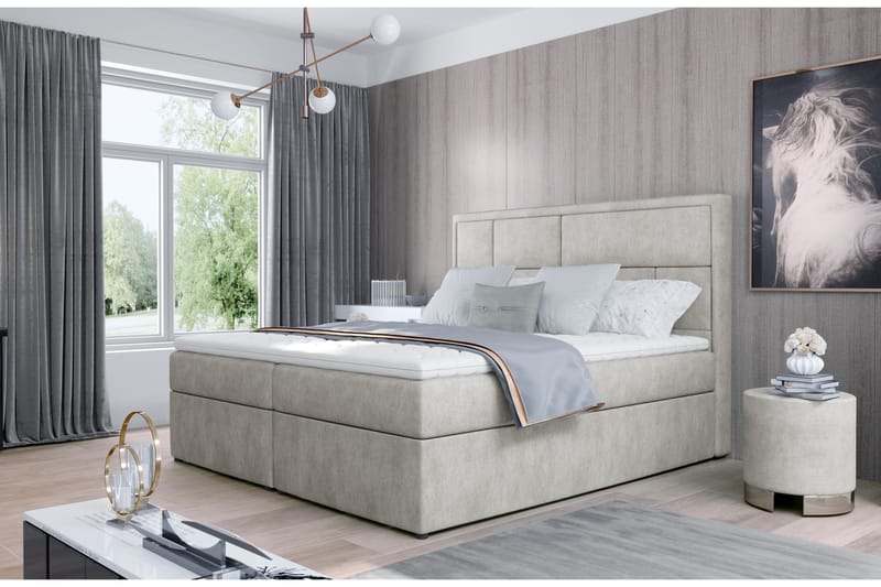 MEIGNE Sängpaket 140x200 cm Beige - Möbler - Sovrum - Sängar - Komplett Sängpaket