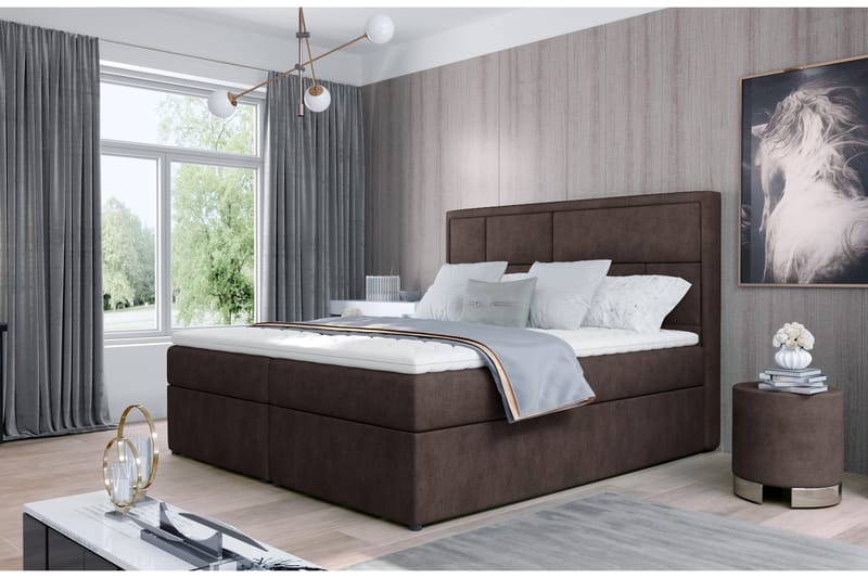 MEIGNE Sängpaket 140x200 cm Brun - Möbler - Sovrum - Sängar - Komplett Sängpaket