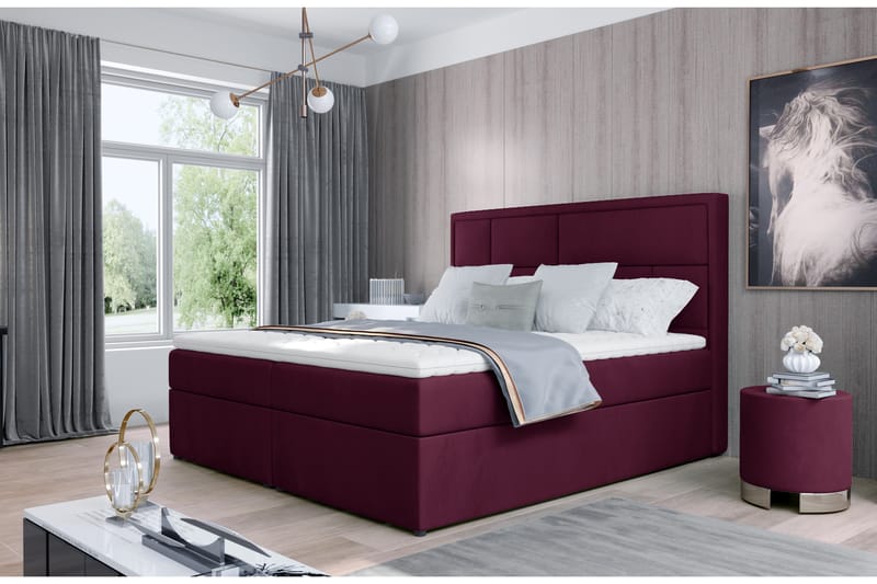 MEIGNE Sängpaket 140x200 cm Lila - Möbler - Sovrum - Sängar - Komplett Sängpaket
