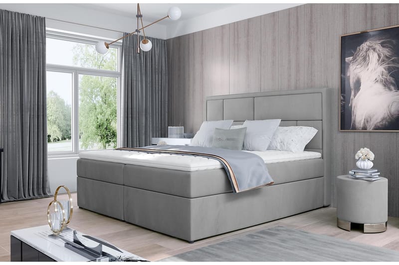 MEIGNE Sängpaket 160x200 cm Grå - Möbler - Sovrum - Sängar - Komplett Sängpaket