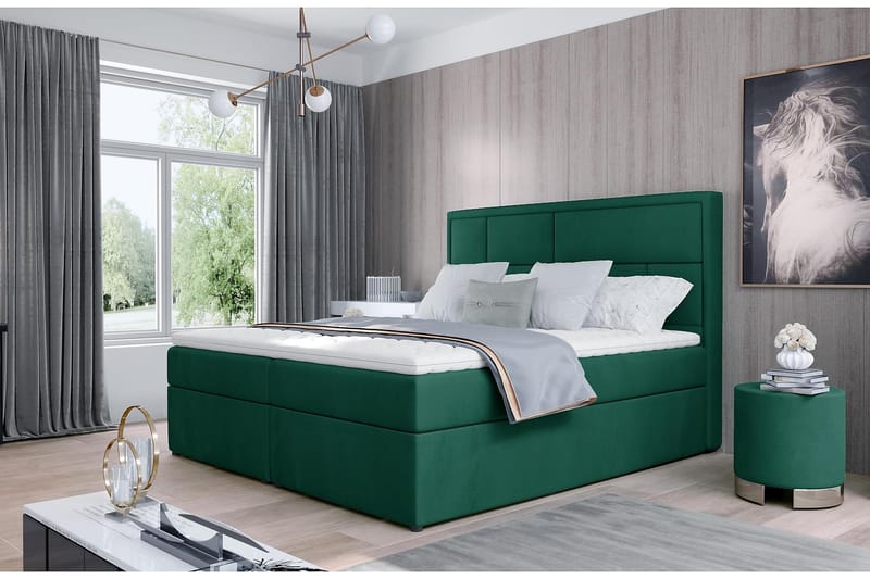 MEIGNE Sängpaket 160x200 cm Grön - Möbler - Sovrum - Sängar - Komplett Sängpaket