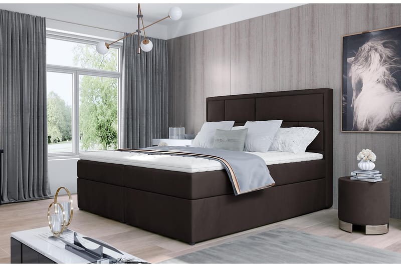 MEIGNE Sängpaket 180x200 cm Brun - Möbler - Sovrum - Sängar - Komplett Sängpaket