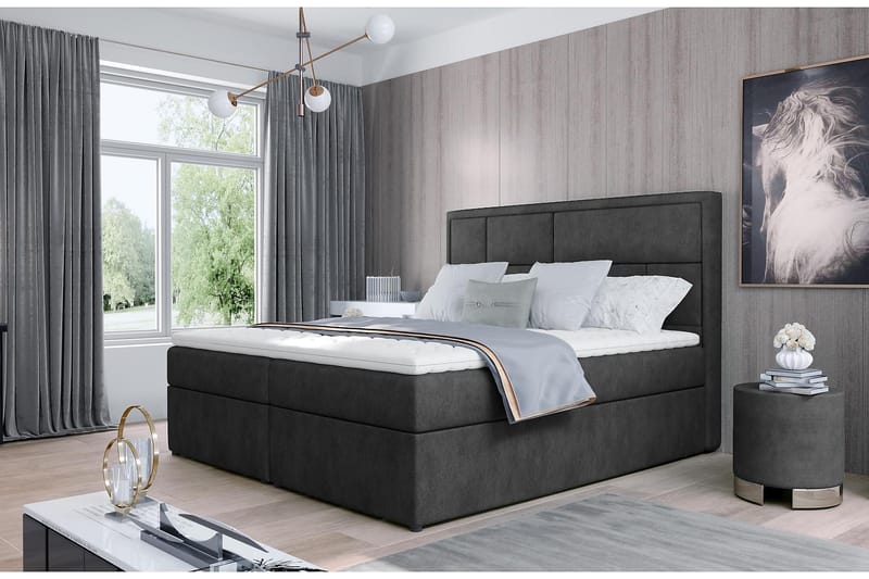 MEIGNE Sängpaket 180x200 cm Grå - Möbler - Sovrum - Sängar - Komplett Sängpaket