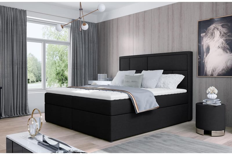 MEIGNE Sängpaket 180x200 cm Svart - Möbler - Sovrum - Sängar - Komplett Sängpaket