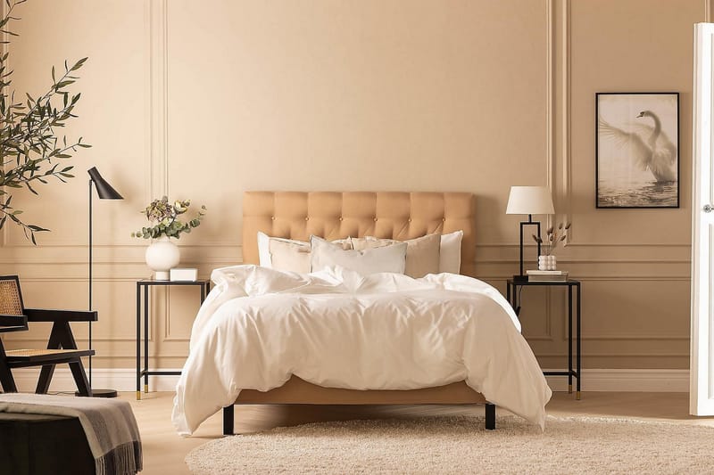 NAZAMA Kontinentalsäng 120x200 Skummadrass Beige - Möbler - Sovrum - Sängar - Komplett Sängpaket