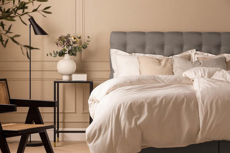 NAZAMA Kontinentalsäng 150x200 Skummadrass Grå - Möbler - Sovrum - Sängar - Kontinentalsängar