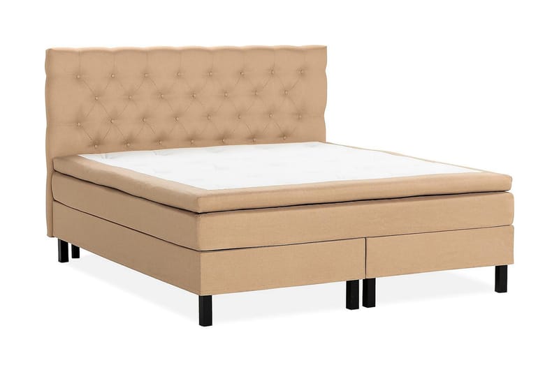 NAZAMA Kontinentalsäng 160x200 Skummadrass Beige - Komplett Sängpaket - Kontinentalsängar