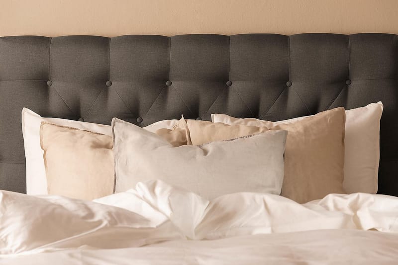 NAZAMA Kontinentalsäng 90x200 Latexmadrass Mörkgrå - Möbler - Sovrum - Sängar - Kontinentalsängar