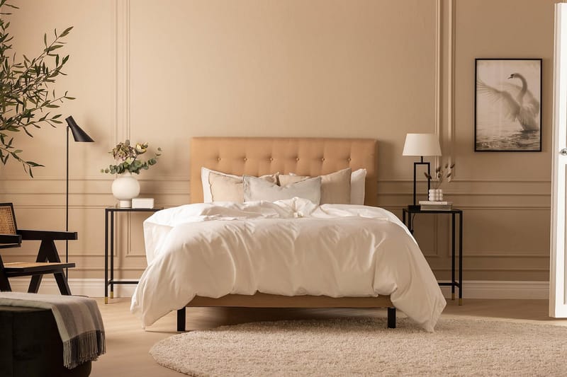 NAZAMA Sängpaket 120x200 Memorymadrass Beige - Möbler - Sovrum - Sängar - Kontinentalsängar