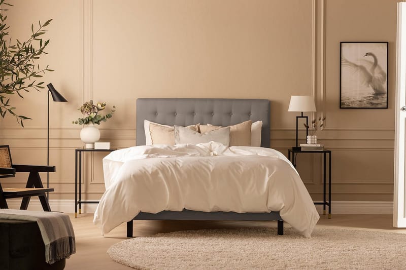 NAZAMA Sängpaket 120x200 Skummadrass Grå - Möbler - Sovrum - Sängar - Kontinentalsängar