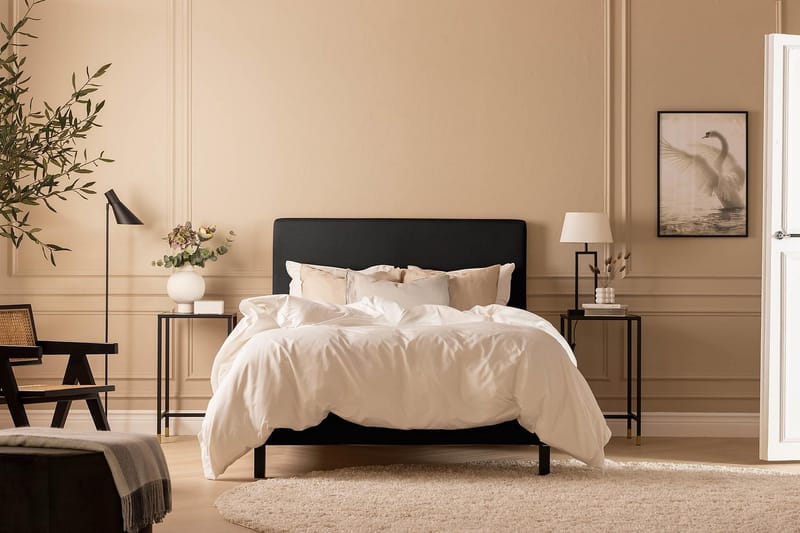 NAZAMA Sängpaket 140x200 Latexmadrass Svart - Möbler - Sovrum - Sängar - Komplett Sängpaket
