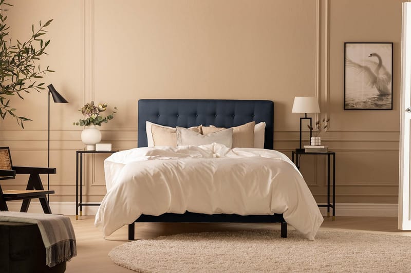 NAZAMA Sängpaket 140x200 Memorymadrass Blå - Möbler - Sovrum - Sängar - Kontinentalsängar