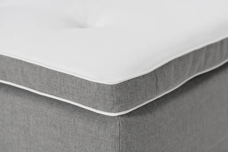 NOVELLA Familjesäng Sängpaket 240x200 cm Ljusgrå (+Fler val) - Möbler - Sovrum - Sängar - Kontinentalsängar