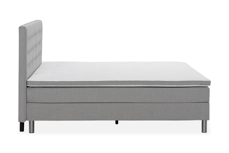 NOVELLA Familjesäng Sängpaket 240x200 cm Ljusgrå (+Fler val) - Möbler - Sovrum - Sängar - Komplett Sängpaket