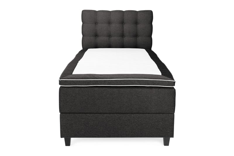 OAKHAM Komplett Sängpaket Säng med Förvaring 105x200 Mörkgrå - Royal Hög Sänggavel 105 cm - Möbler - Sovrum - Sängar - Komplett Sängpaket