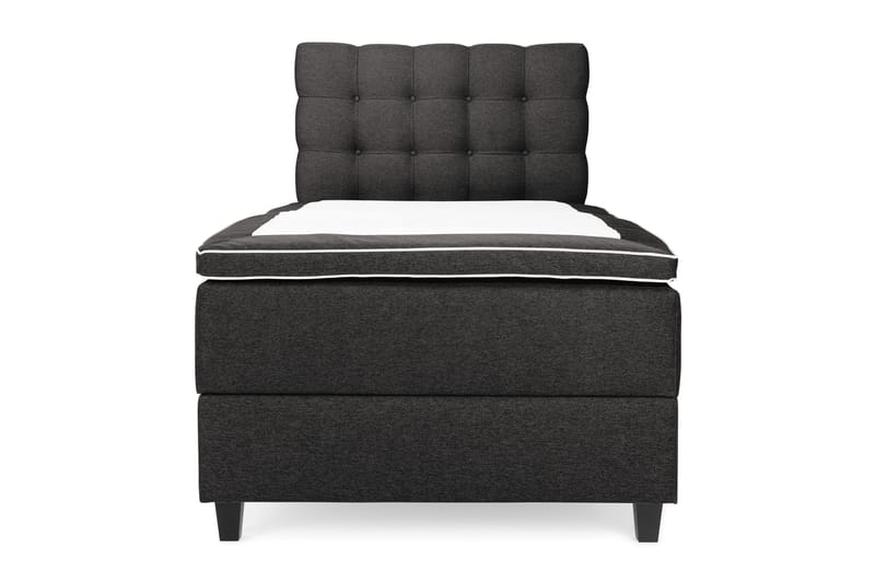 OAKHAM Komplett Sängpaket Säng med Förvaring 105x200 Mörkgrå - Royal Hög Sänggavel 105 cm - Möbler - Sovrum - Sängar - Komplett Sängpaket