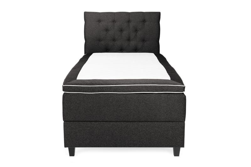 OAKHAM Komplett Sängpaket Säng med Förvaring 105x200 Mörkgrå - Royal Sänggavel 105 cm - Komplett Sängpaket - Kontinentalsängar