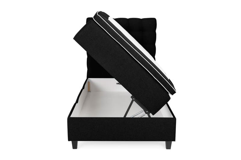 OAKHAM Komplett Sängpaket Säng med Förvaring 105x200 Svart - Royal Hög Sänggavel 105 cm - Möbler - Sovrum - Sängar - Komplett Sängpaket