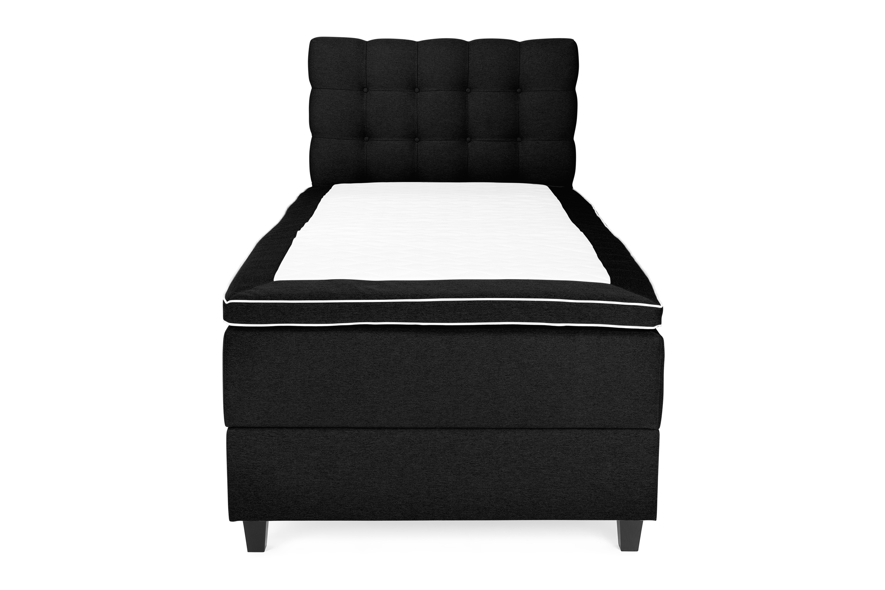 oakham komplett sängpaket säng med förvaring 105x200 svart - royal hög sänggavel 105 cm