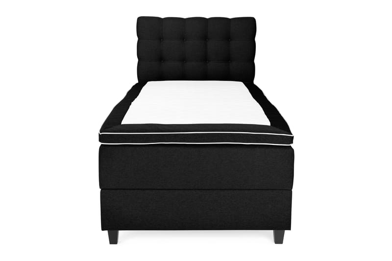 OAKHAM Komplett Sängpaket Säng med Förvaring 105x200 Svart - Royal Hög Sänggavel 105 cm - Möbler - Sovrum - Sängar - Komplett Sängpaket