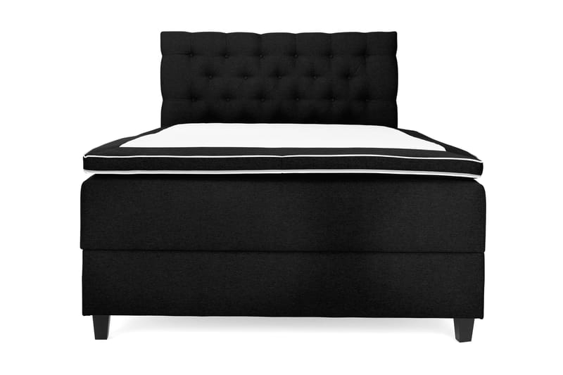 OAKHAM Komplett Sängpaket Säng med Förvaring 140x200 Svart - Royal Box Sänggavel 140 cm - Komplett Sängpaket - Kontinentalsängar