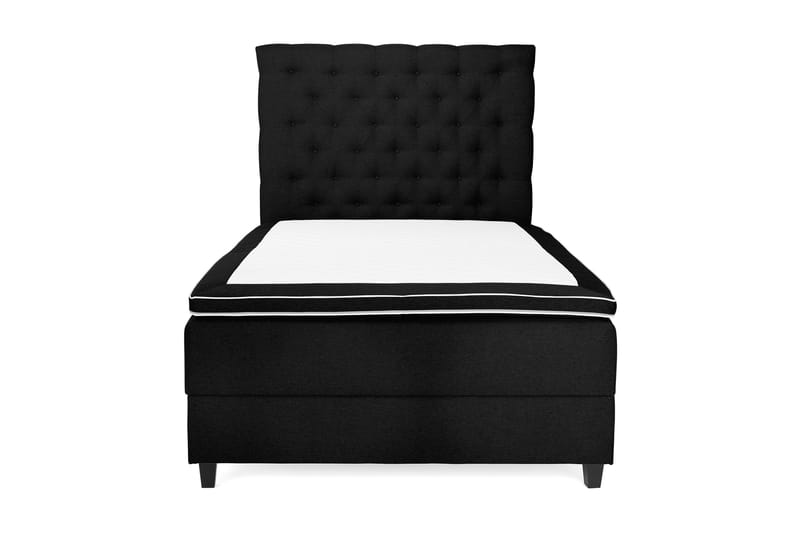OAKHAM Komplett Sängpaket Säng med Förvaring 140x200 Svart - Royal King Size Sänggavel 140x200 - Möbler - Sovrum - Sängar - Komplett Sängpaket