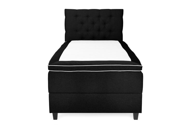 OAKHAM Komplett Sängpaket Säng med Förvaring 80x200 Svart - Royal Sänggavel 80 cm - Komplett Sängpaket - Kontinentalsängar
