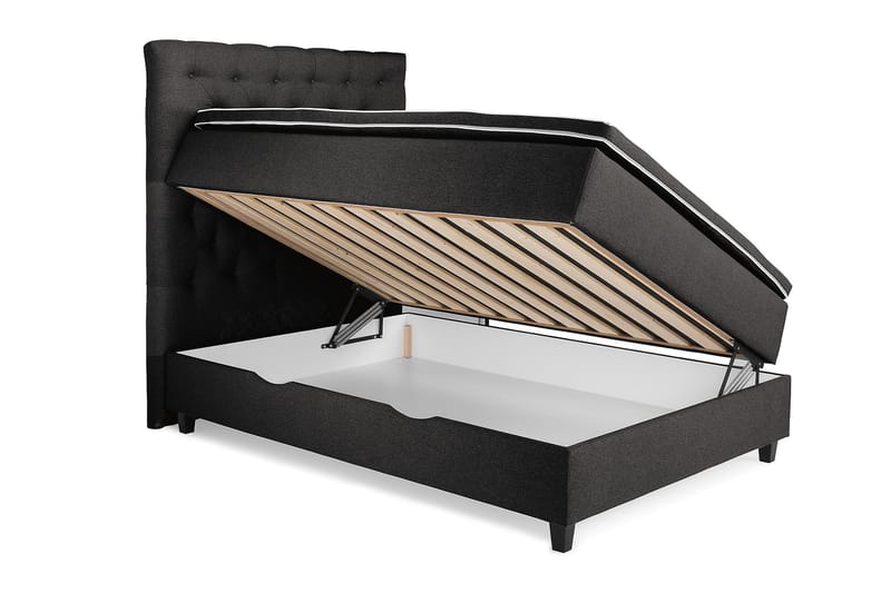 OAKHAM Säng med Förvaring 120x200 Beige - Möbler - Sovrum - Sängar - Komplett Sängpaket