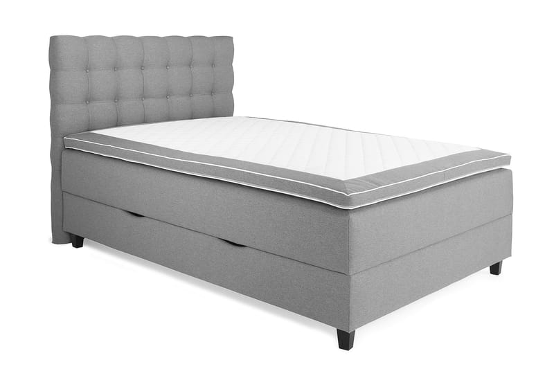 OAKHAM Säng med Förvaring 120x200 Beige - Komplett Sängpaket - Kontinentalsängar