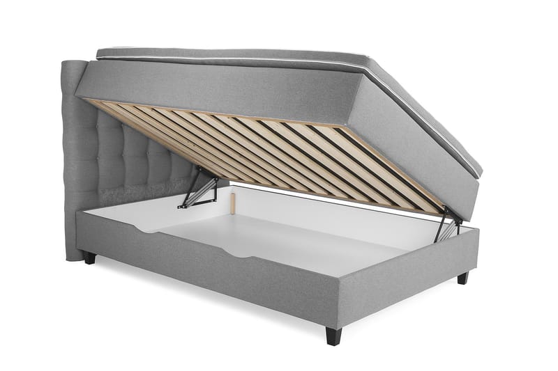 OAKHAM Säng med Förvaring 120x200 Beige - Möbler - Sovrum - Sängar - Komplett Sängpaket