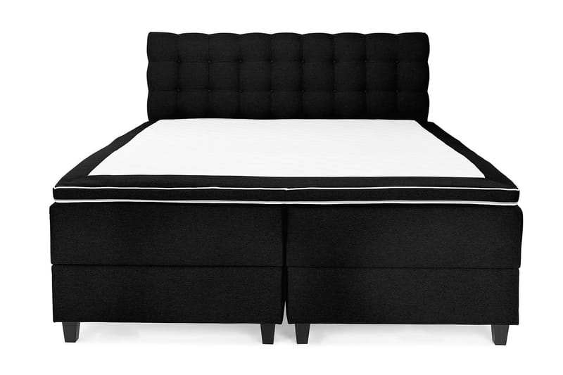 OAKHAM Säng med Förvaring 160x200 Svart - Möbler - Sovrum - Sängar - Komplett Sängpaket