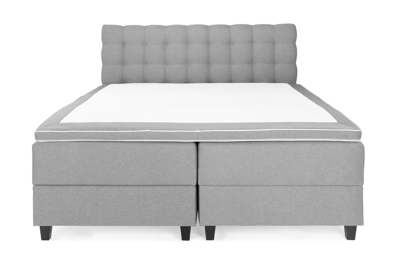OAKHAM Sängpaket 160x200 cm Ljusgrå - Royal Box Sänggavel 160 cm - Möbler - Sovrum - Sängar - Sängar med förvaring