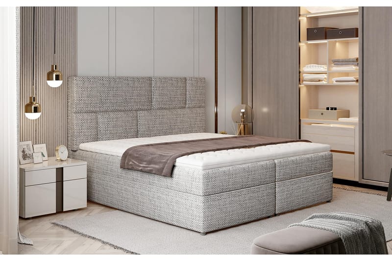 PERETOLA Sängpaket 180x200 cm Grå - Möbler - Sovrum - Sängar - Komplett Sängpaket