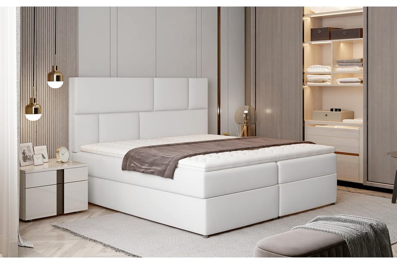 PERETOLA Sängpaket 180x200 cm Läder/Vit - Möbler - Sovrum - Sängar - Komplett Sängpaket