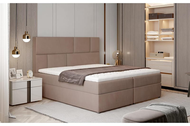 PERETOLA Sängpaket 180x200 cm Ljusbrun - Komplett Sängpaket