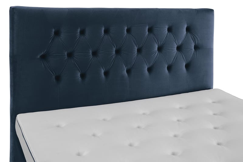 Royal Velvet Komplett Sängpaket 180x200 cm - Mörkblå med Låga Rosében - Möbler - Sovrum - Sängar - Kontinentalsängar