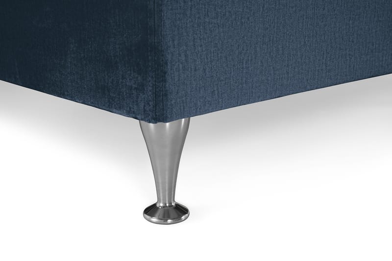 Royal Velvet Komplett Sängpaket 180x200 cm - Mörkblå med Låga Silverben - Möbler - Sovrum - Sängar - Kontinentalsängar