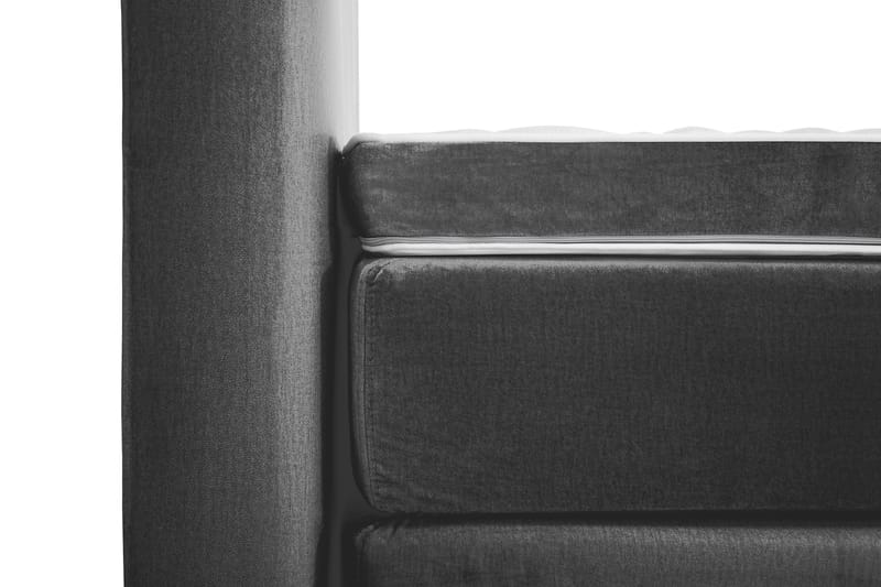 Royal Velvet Komplett Sängpaket 180x200 cm - Mörkgrå med Låga Silverben - Möbler - Sovrum - Sängar - Kontinentalsängar