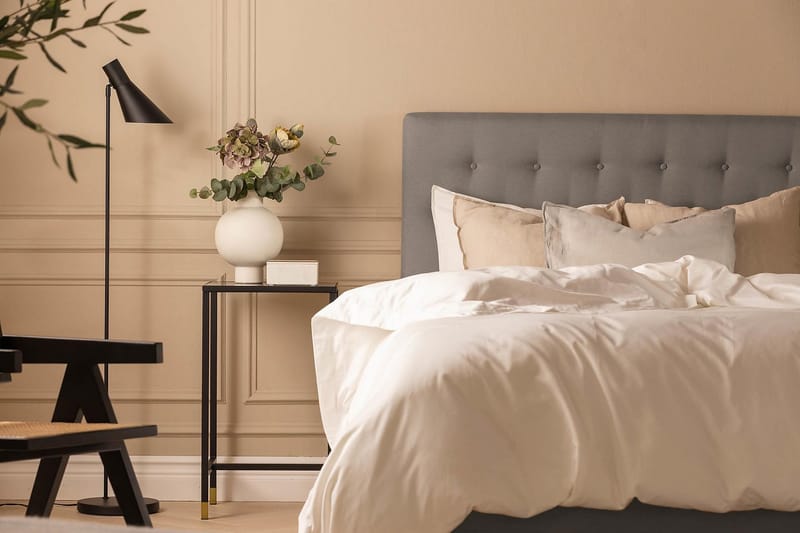 Scarlett Komplett Sängpaket 120x200 cm med skummadrass - Grå - Möbler - Sovrum - Sängar - Kontinentalsängar