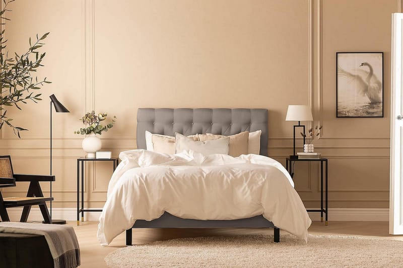 Scarlett Kontinentalsäng 120x200 Skummadrass - Grå - Möbler - Sovrum - Sängar - Kontinentalsängar